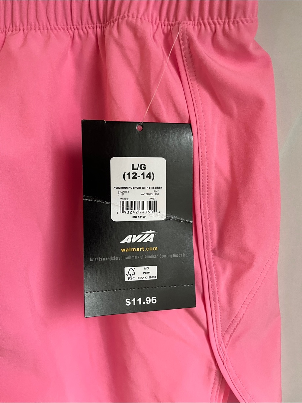 Avia Bubblegum Pink Women’s Athletic Shorts - Picture 3 of 5